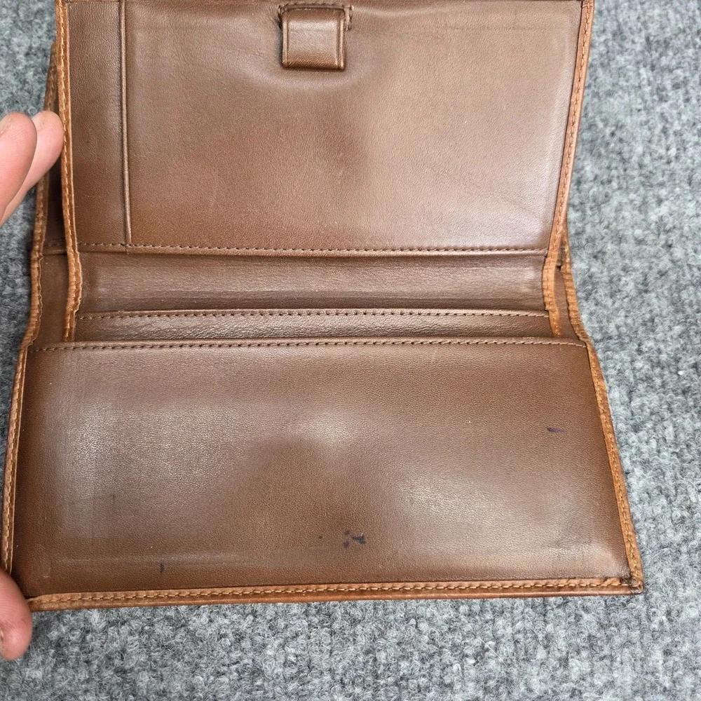 Coach Snap Closure Signature C Wallet Fabric with Leather Trim VTG y2k